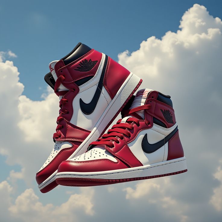 Retro High-Top Street Sneakers – Red & White Urban Style Shoes